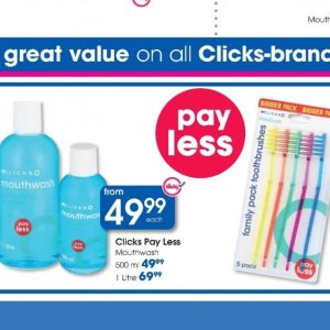 Mouthwash at Clicks