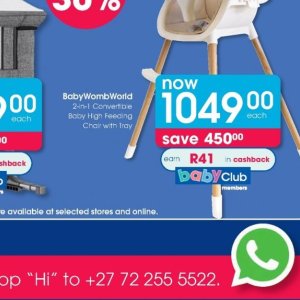 Baby chairs at Clicks