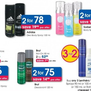 Body spray adidas  at Clicks