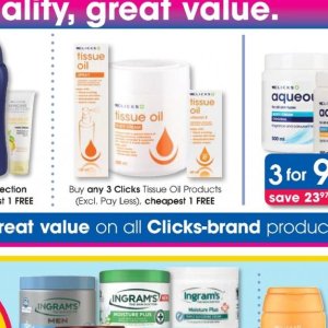 Body cream at Clicks