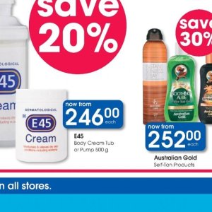 Body cream at Clicks
