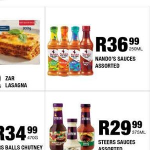 Sauces at Take n Pay
