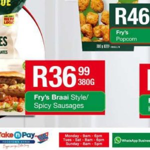 Sausages at Take n Pay