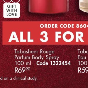 Body spray at Justine