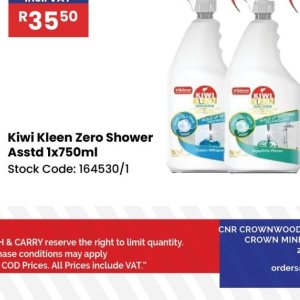 Shower at Africa Cash and Carry