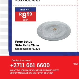 Plate at Africa Cash and Carry