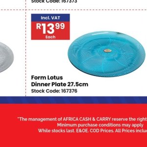 Plate at Africa Cash and Carry