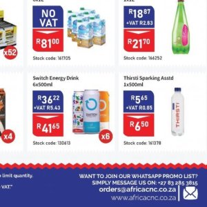 Switch at Africa Cash and Carry