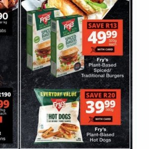 Spiced burgers at Checkers