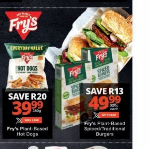 Spiced burgers at Checkers