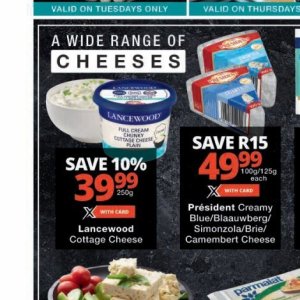 Cottage cheese at Checkers