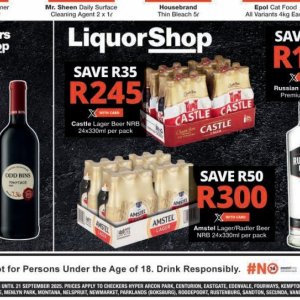 Beer at Checkers Hyper