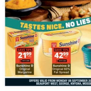 Margarine at Checkers