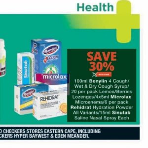 Nasal spray at Checkers