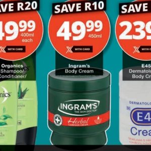 Body cream at Checkers