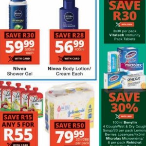 Body lotion nivea  at Checkers