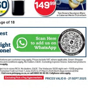 Smartphone at Pick n Pay Hyper