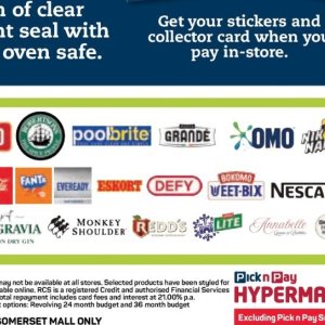 Stickers at Pick n Pay Hyper