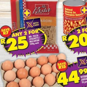 Pasta at Shoprite