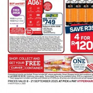Smartphone at Pick n Pay Hyper