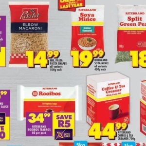 Pasta at Shoprite