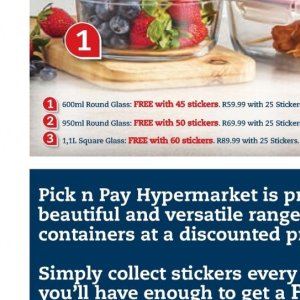 Glass at Pick n Pay Hyper