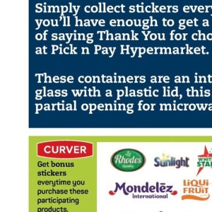 Glass at Pick n Pay Hyper