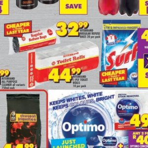 Toilet rolls at Shoprite