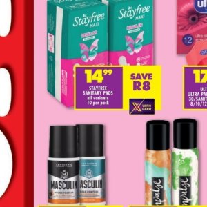 Sanitary pads at Shoprite