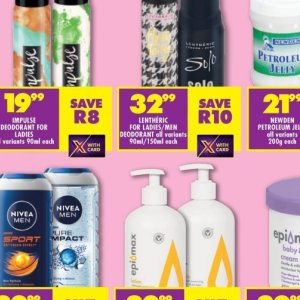 Deodorant at Shoprite