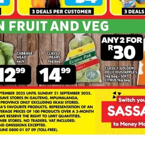 Pears at Usave