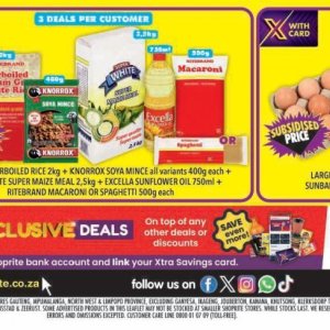 Sunflower oil at Shoprite
