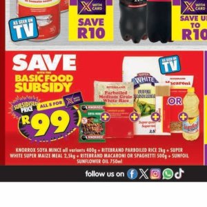 Sunflower oil at Shoprite