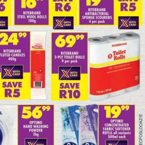 Toilet rolls at Shoprite