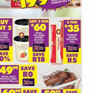 Puff pastry at Shoprite