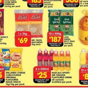 Pasta at Shoprite