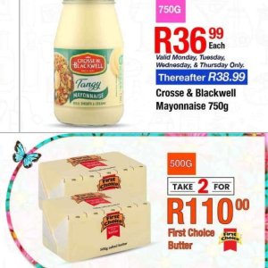 Mayonnaise at Take n Pay