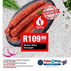Sausages at Take n Pay