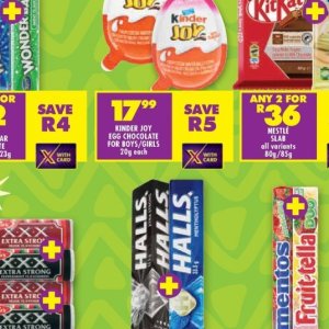 Chocolate at Shoprite