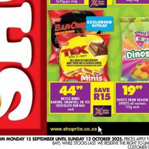 Chocolate at Shoprite