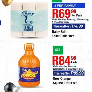 Toilet rolls at Take n Pay