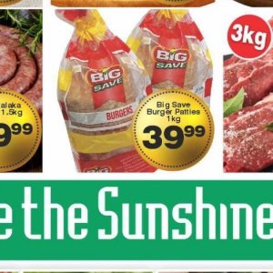 Burgers at Big save