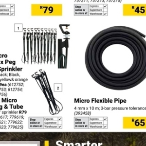 Flexible pipes at Builders Warehouse