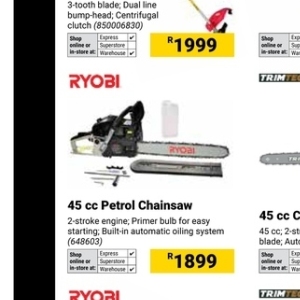Saw at Builders Warehouse