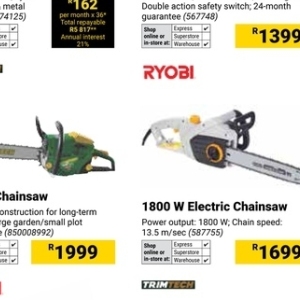 Saw at Builders Warehouse