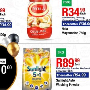 Mayonnaise at Take n Pay