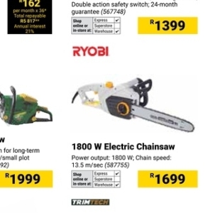 Saw at Builders Warehouse