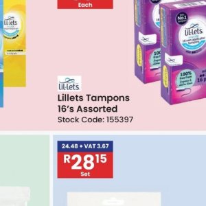 Tampons at Africa Cash and Carry