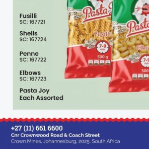Pasta at Africa Cash and Carry