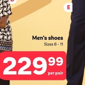 Men shoes at PEP